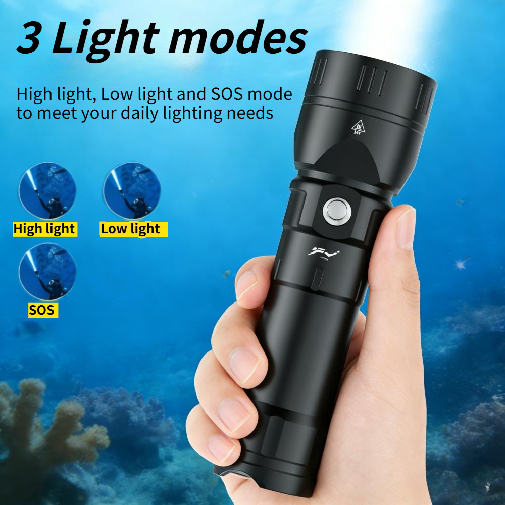 Underwater Flashlight - Powerful Diving Flashlight Waterproof Scuba Dive