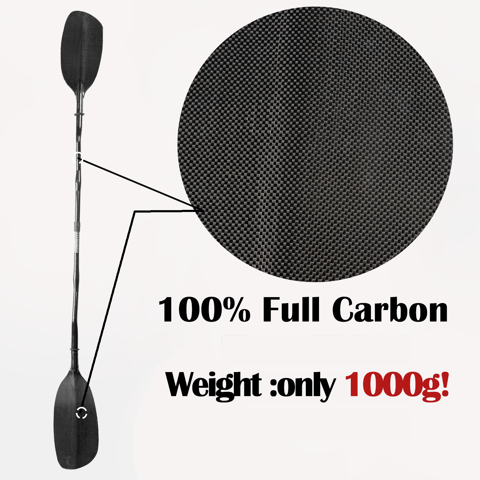 Full Carbon Kayak Paddle with  - Kayak Paddle Carbon avaliação e preço