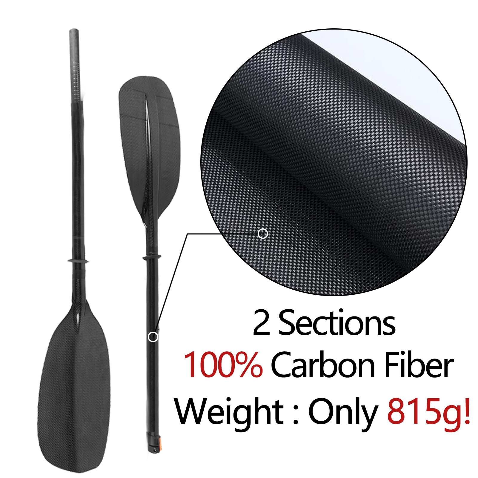 815g Carbon Whitewater Paddle  - Kayak Paddle Carbon avaliação e preço