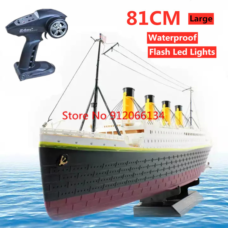 81CM Large Simulation RC Ship  - Underwater Flashlight avaliação e preço