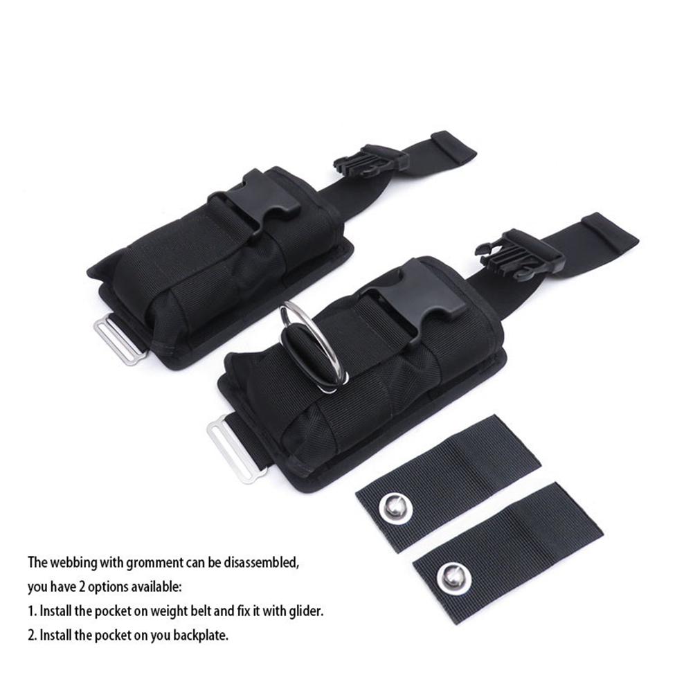 Popular New 2Pcs Spare Black 1 - Dive Weight Belt avaliação e preço